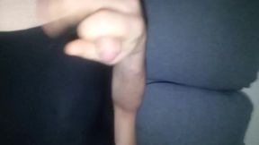 Lars Damberger Masturbating in a Black Shiny Swimsuit