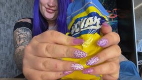 Valeri play with gloves and blowtopop