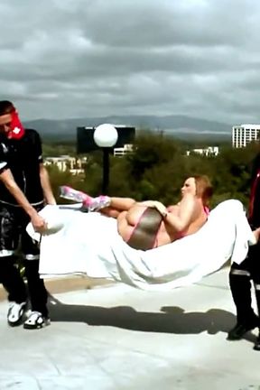Redhead Bent Over and Pounded Hard Doggy Style