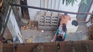 Transando no terraço com a jasmine santanna