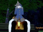 Furry Yaoi Hentai 3D - Horse with big Dick Fucks cute Gray Fox