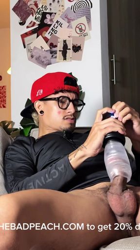 Heterosexual masturbates with new and modern toy   Clip 1