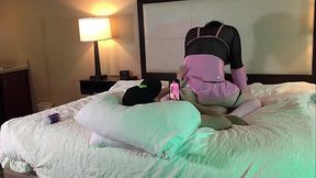 Hot Trans Woman in Chastity Fucked Reverse Cowgirl