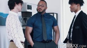 Cheeky Dillon Diaz with two others stripped their clothes for a wild threesome