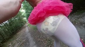 nettle diaper punishment for sissy in the woods