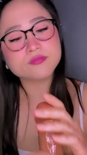 Asian Girl gives 1st Risky Oil Massage -ASMR BJ   Clip 1