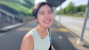 Japanese wife's embarrassing cuckold scene with dirty talk by milf and