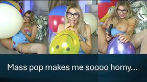 MASS POP ORGASM makes me sooo horny - I cum bursting BIG loons...