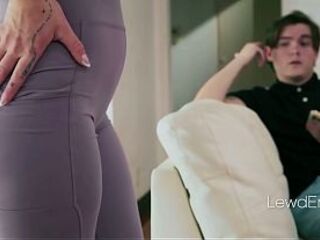 Constricted Yoga Panties Secret Turns Stepson Into Temptation