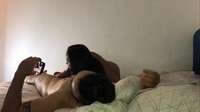 Brunette sucking her boyfriend'_s dick.