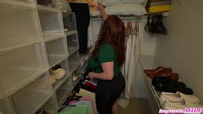 sexy busty redhead stepmom fucks her stepson in the closet - maggie green johnny love