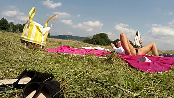 Twister Girls in the Wild T-shirt and Thong Lace Panties Outdoors