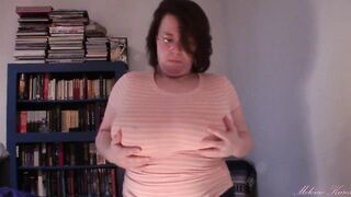 Long boob tit drop sheer shirt