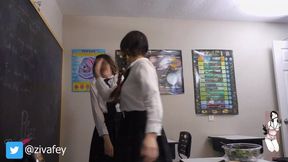 Ziva Fey And Mewchii Fey - Slap Fight In The Classroom!