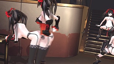 Kurumi''s duplicates are having fun on their own