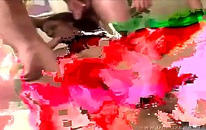 Ebony gangbanged