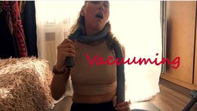 Vacuuming my belly and feet
