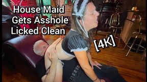 Submissive Grandpa Licks Dominant House Maid&#039;s Asshole Clean