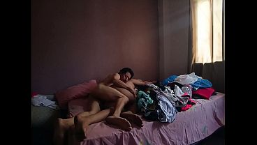 Disgusting perverted stepfather fucks his beautiful, big-assed stepdaughter in bed