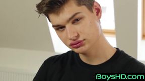 BoysHD.com - Young man is desperate to release his load using fleshlight for relief