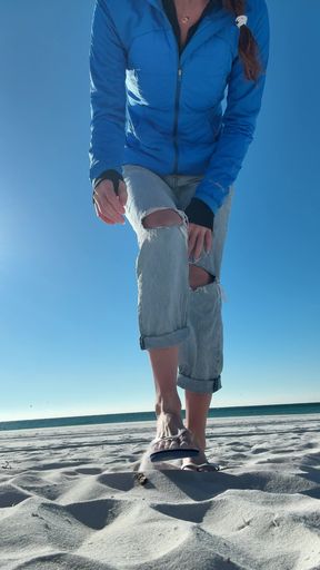 Walking on the Beach Calls for a Quick Orgasm!