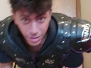 Horny Jerkin' Football Quarterback!