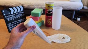 DIY Pocket Pussy Tutorial &amp; Test - Sponges Method - Super Easy Ultra Realistic Homemade Fleshlight with Household Items