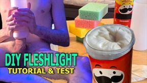 DIY Pocket Pussy Tutorial &amp; Test - Sponges Method - Super Easy Ultra Realistic Homemade Fleshlight with Household Items