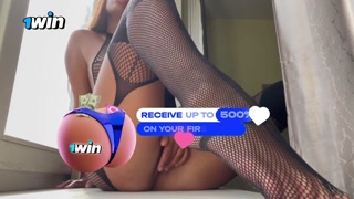 beauty caresses herself on the window Elisteilornew