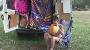 Fayth In Bikini Destroys Beachballs & Leaves a Mess - MP4
