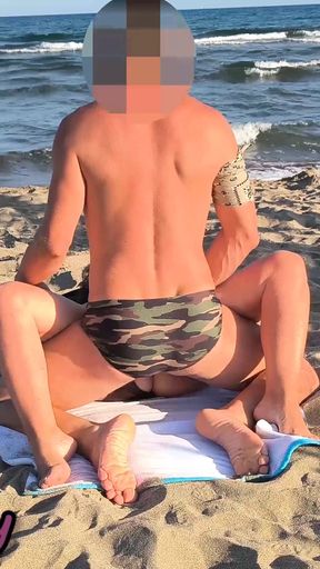 Caught by a Girl During Beach Sex