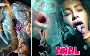 Bwc Security Caught a Tattooed Girl Fucking Her Pussy so Good so He Fuck Her Anal