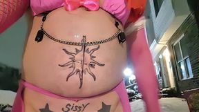 Sissy naked in the snow