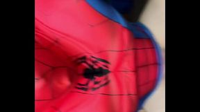 Spider Man (#1 of 3) Fucks His HARD DICK and Cosplays Like A Champ