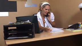 Hot Secretary Fucks Client at His Appointment