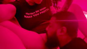 Ts Diana Deelight getting her toes and dick sucked by sissy slut sub man For her birthday