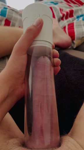 White uncut dick pumped thick