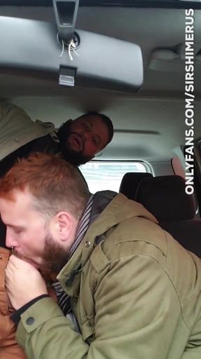 Deep-Inhaling in the truck. Fuckin' at home. Both came inside each other, Jizm running in flows out