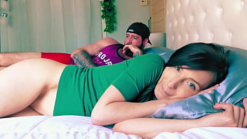 British Stepsister Forgot To Wear Panties To Bed - Stepbrother Can&#039_t Resist