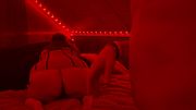 Mrs. Sinful bends over and makes hubby cum on ass