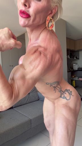 Fit Female Bodybuilder Pose