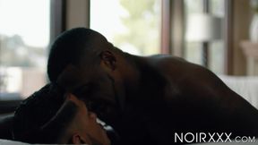 Sizzling hot Cesar Xes covered my dark face with his sticky white cum