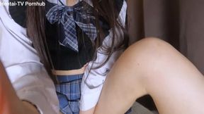 無 修正 エロ動画 制服自撮りオナニーしました