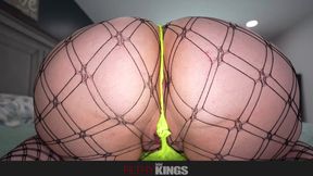 FILTHY POV - My Horny Busty Wife Surprises Me After Work With Hard Fuck in Fishnets!