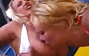 Faith grant and mina on a sports car