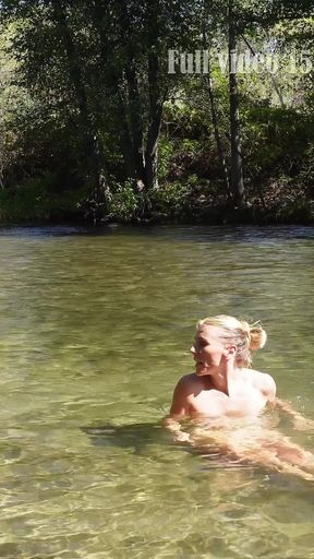 Sexy Blonde Gets Pussy Eaten and Covered in Cum Outdoors