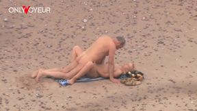 hidden beach voyeur catches older man pounding sexy milf