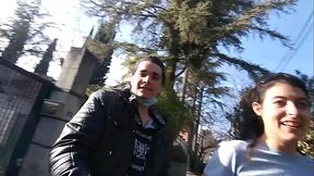 RISKY PUBLIC BLOWJOB WITH CUM IN MOUTH IN THE STREET