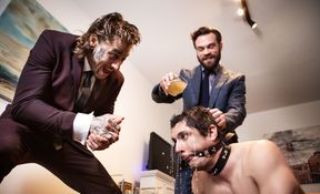 Homosexual cuckolding organizes a big dick for his bf