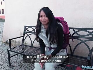 Public Agent Stranded Thai Facialised by Stranger